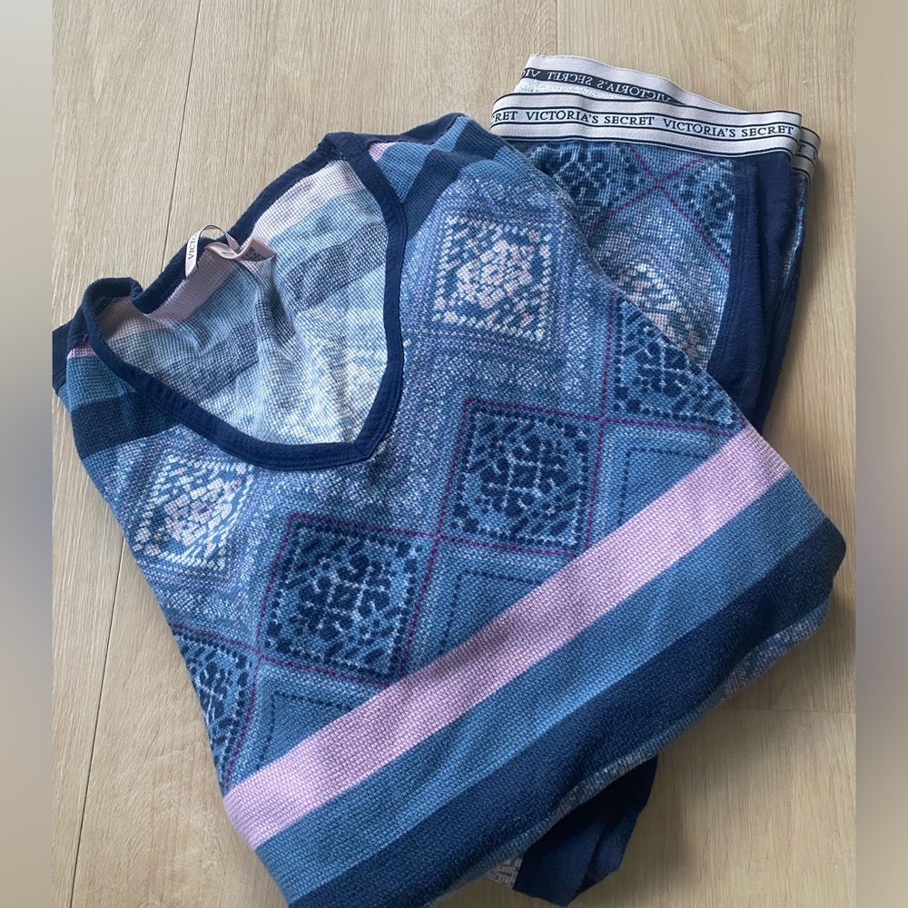 Victoria’s Secret Waffle Thermal Pjs Size Medium